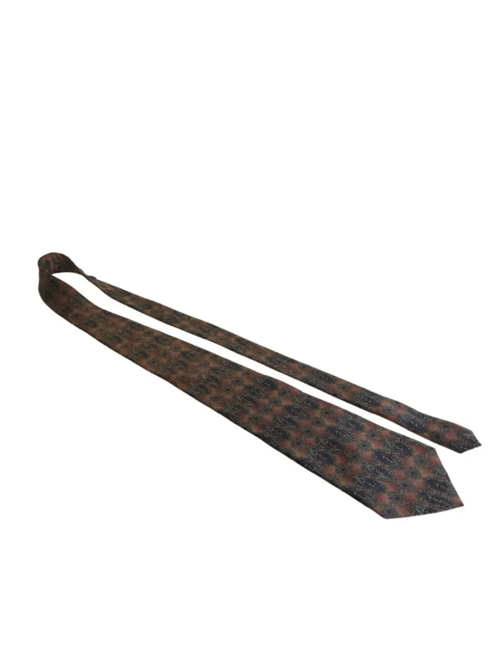 Zylos George Machado Silk Geometric Mauve Blue Mens Necktie Office Formal Gift